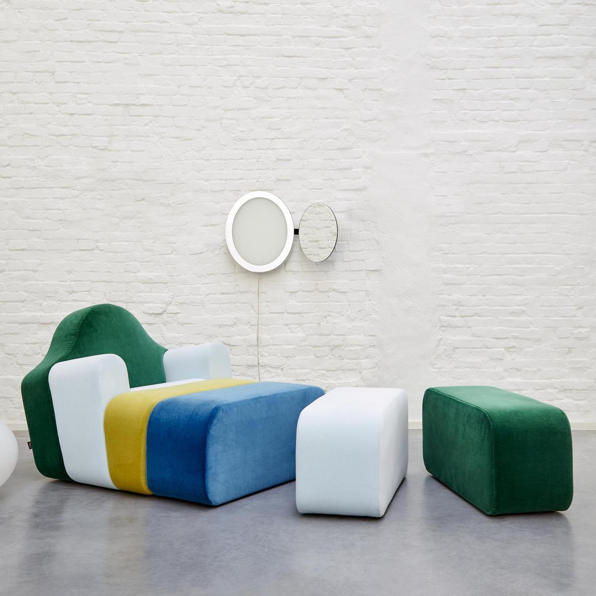 MATHILDE LED glass and steel wall lamp