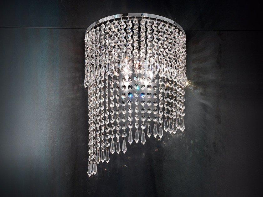 IMPERO & DECO VE 840 A2 Incandescent chrome plated wall light with crystals