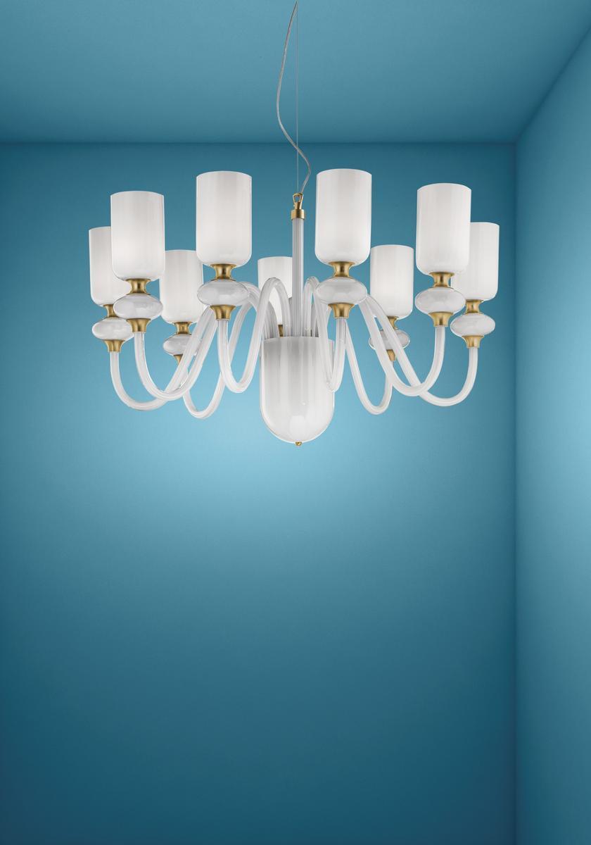 CANDEL Blown glass chandelier