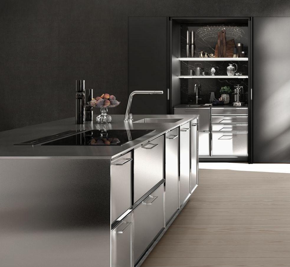 CLASSIC - SE 2002 BA Steel and wood kitchen