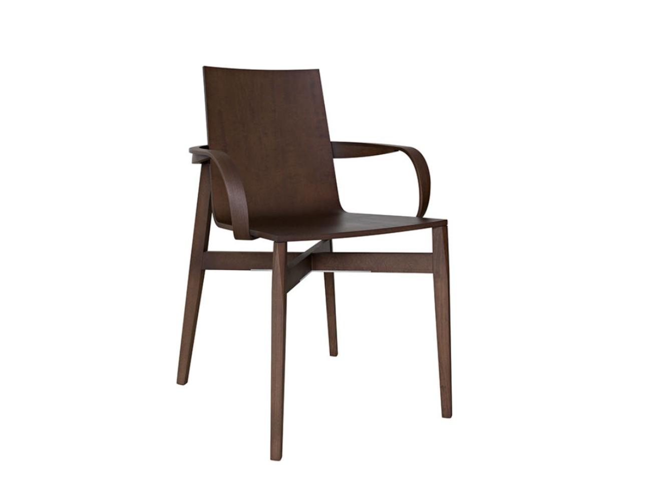 WHO Wooden chair with armrests