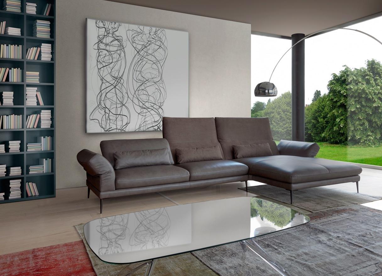 PARIDE Sectional leather sofa
