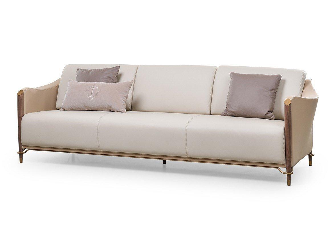 MELTING LIGHT 4 seater leather sofa