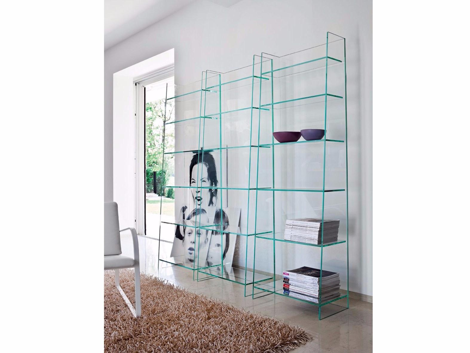 OLYMPIA Freestanding glass bookcase