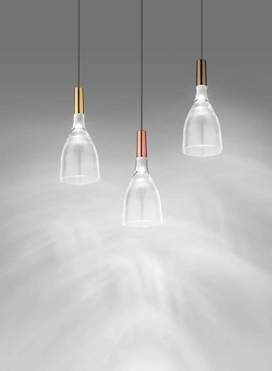 SCINTILLA LED direct light glass pendant lamp