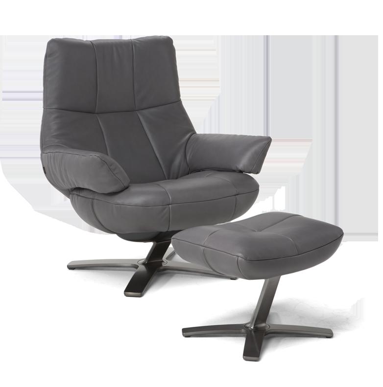 RE-VIVE MYWAY Recliner leather armchair with armrests