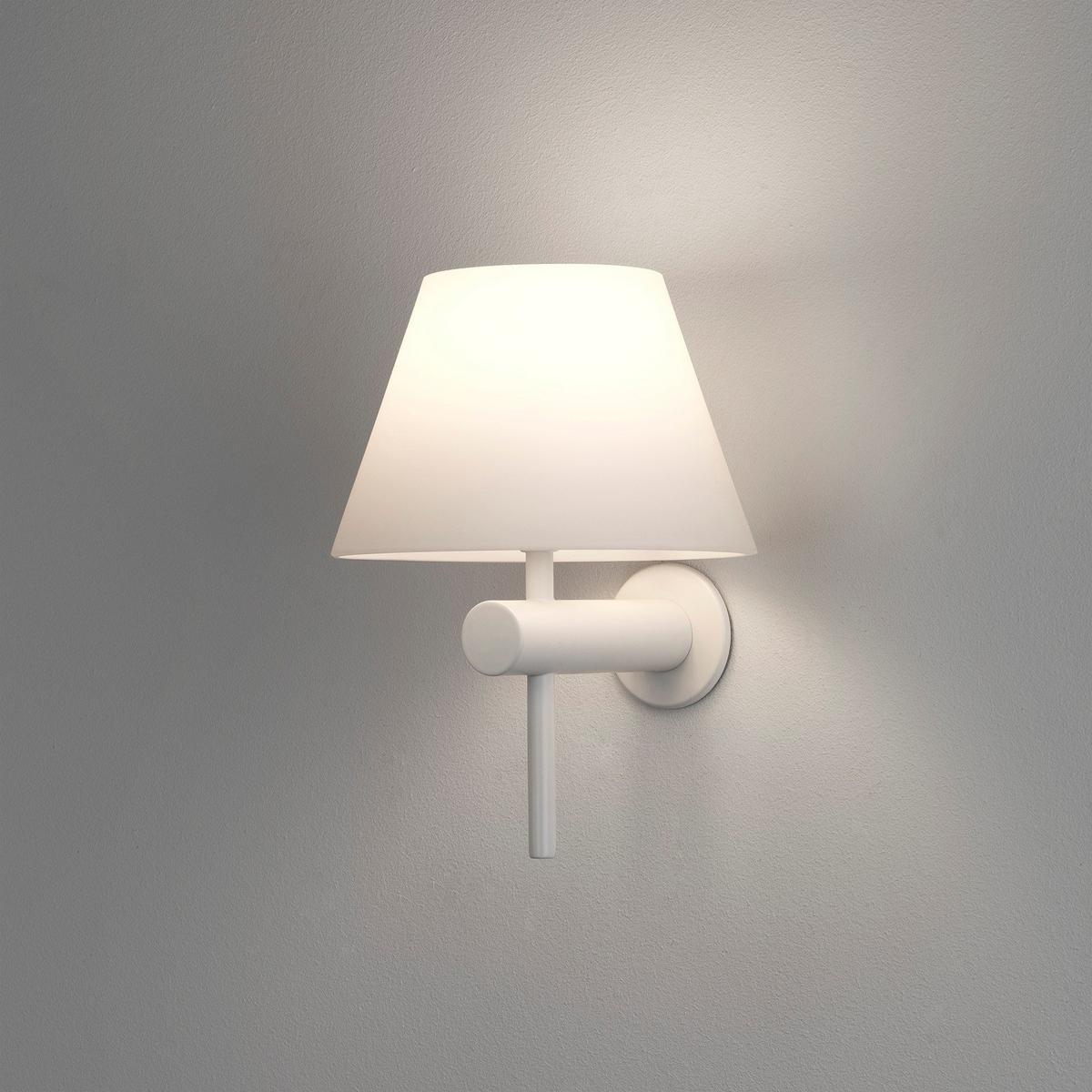 ROMA Glass and steel wall light with dimmer
