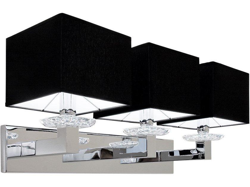 SWINGING BALLET W3 Direct-indirect light metal wall lamp with Swarovski® crystals