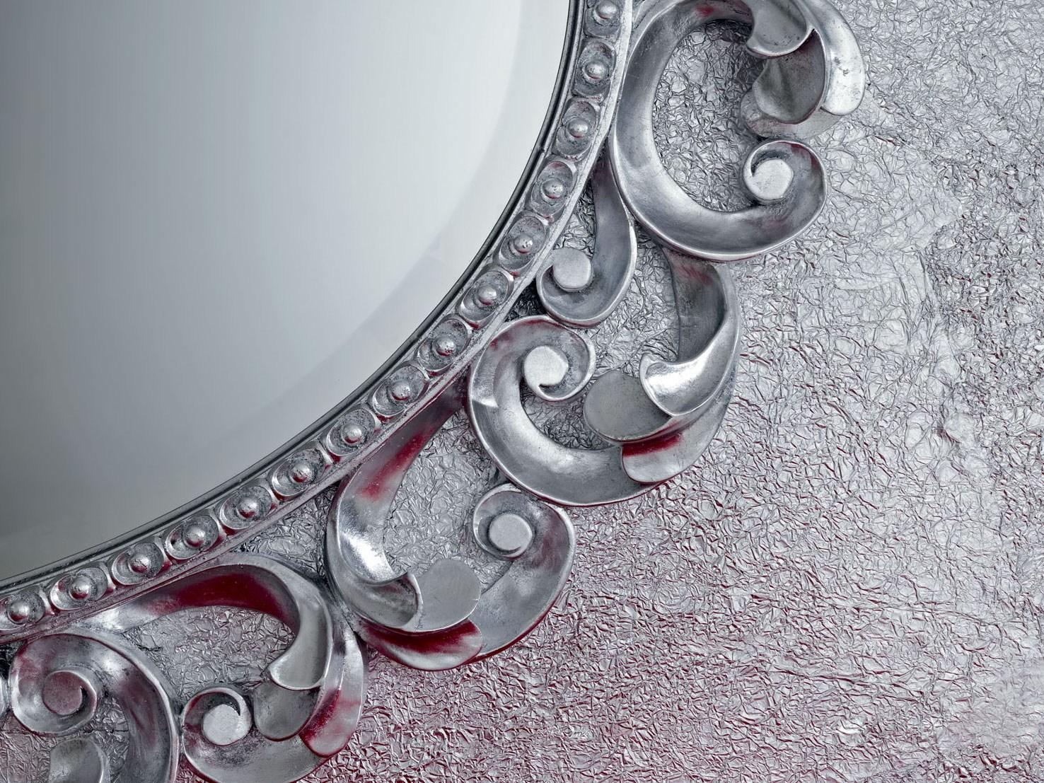 MINIMAL BAROQUE Oval wall-mounted framed mirror