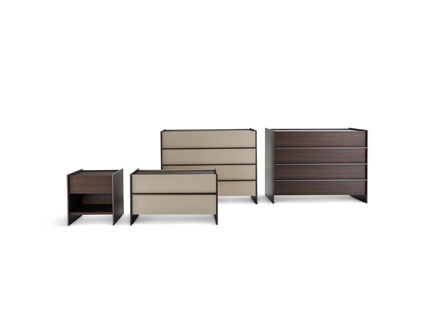 CASPER Rectangular bedside table with drawers