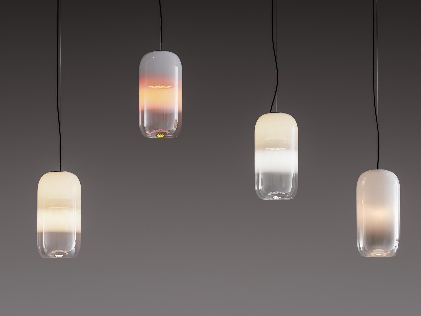 GOPLE LED blown glass pendant lamp