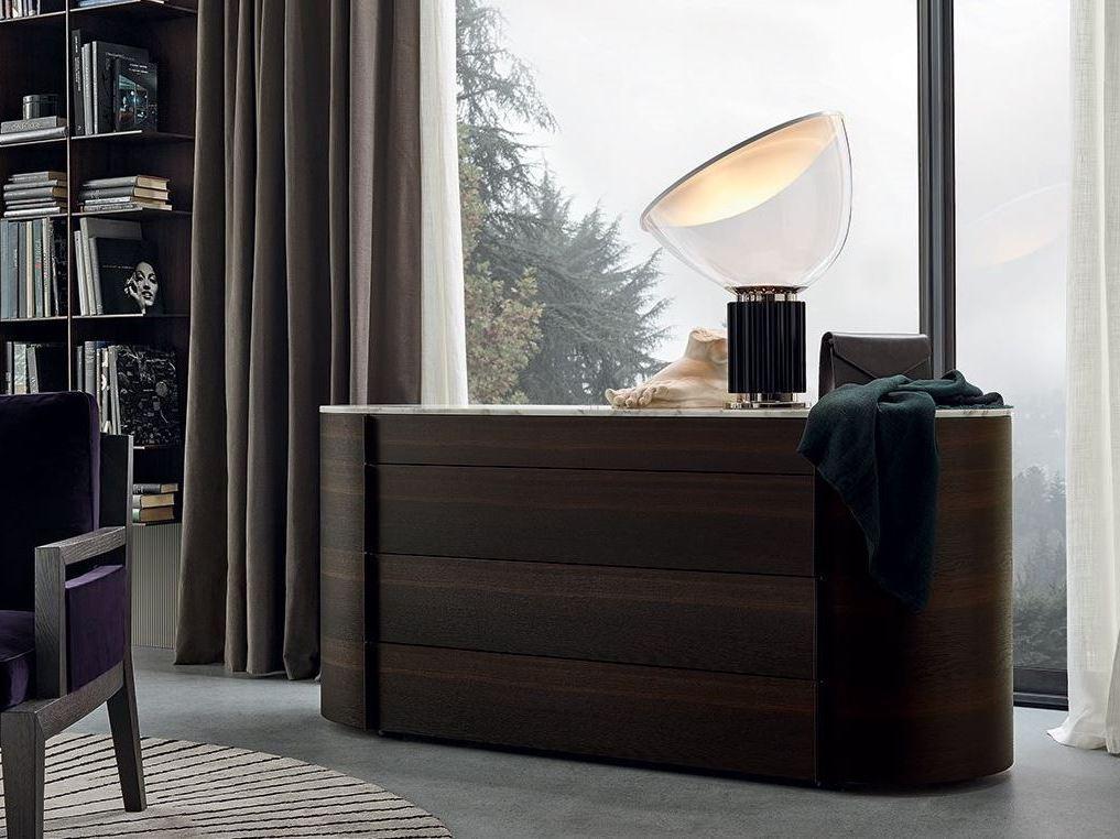 ONDA Wood veneer chest of drawers