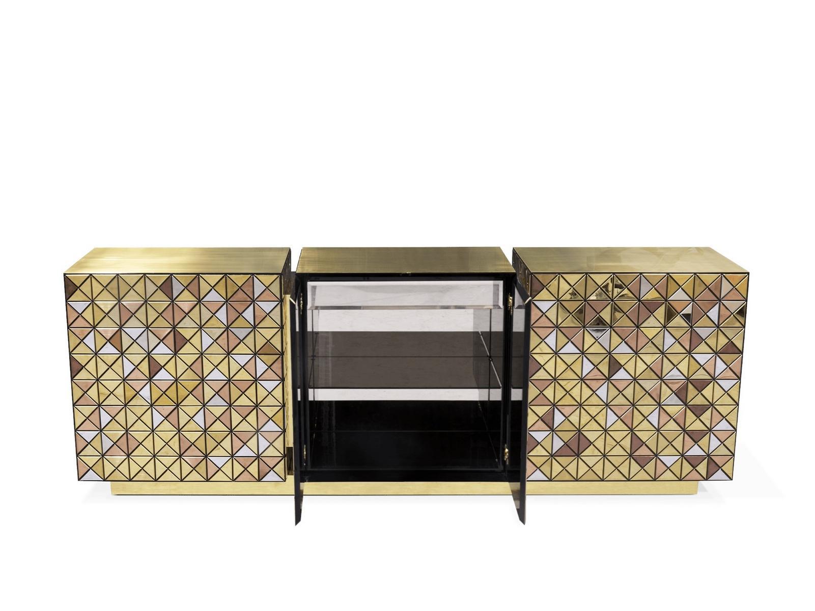 PIXEL Aluminium sideboard with doors