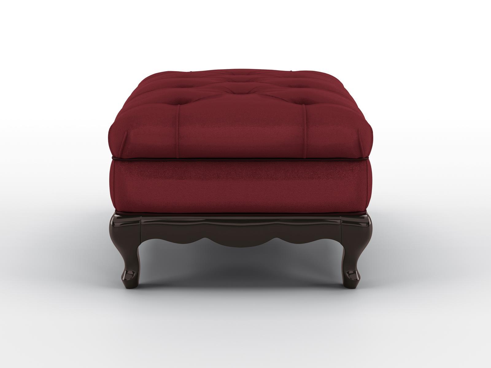 FLY Tufted square velvet pouf