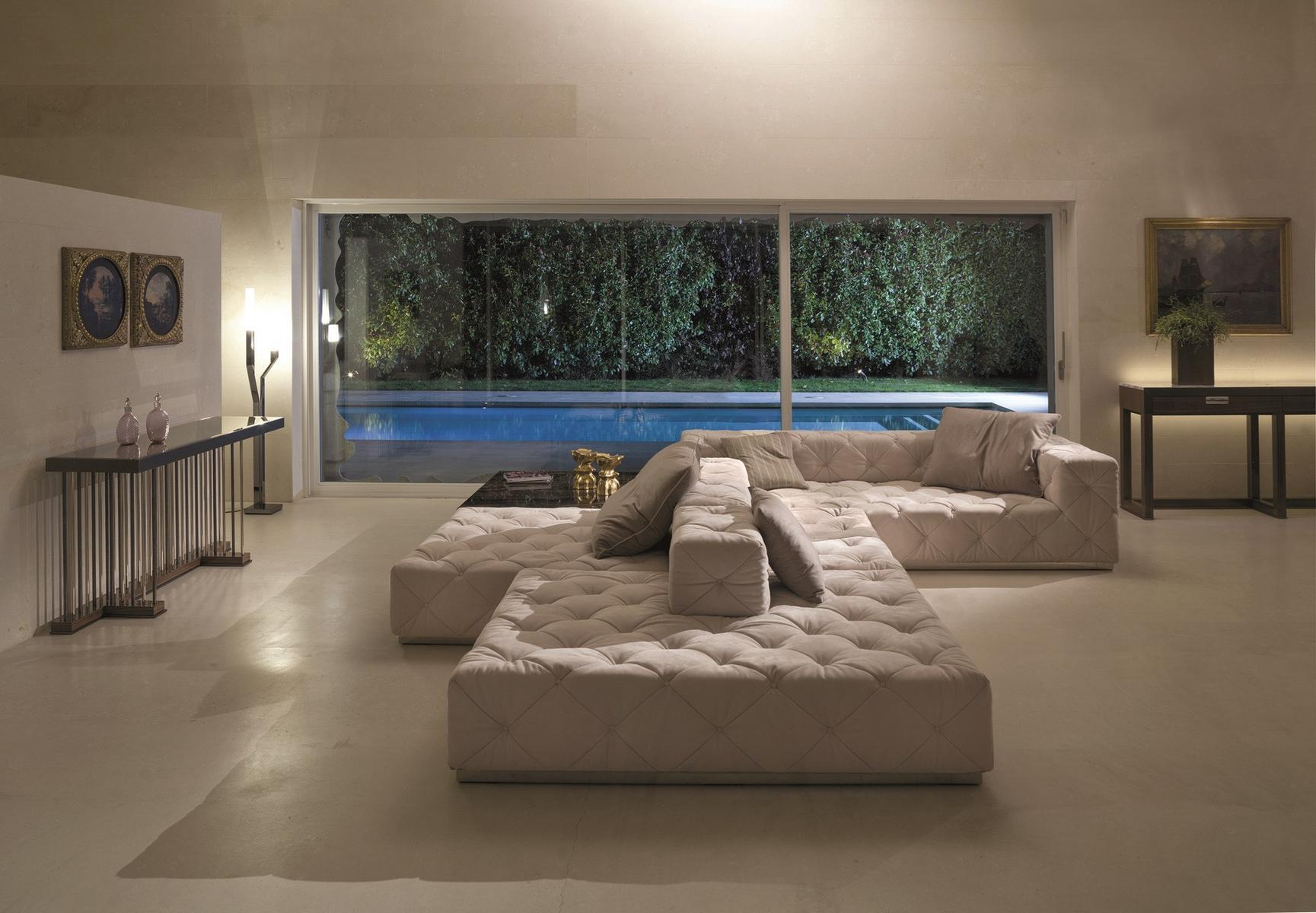 MUST Corner velvet sofa