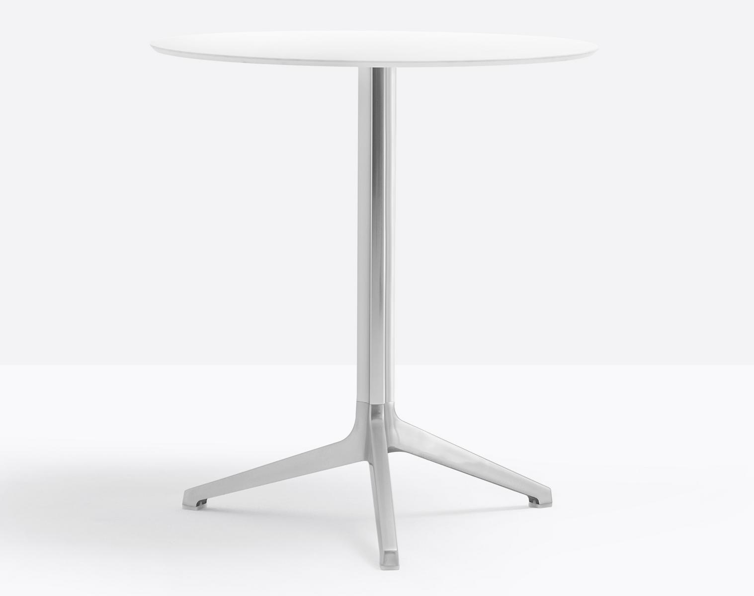 YPSILON 4790 Drop-leaf stackable aluminium table