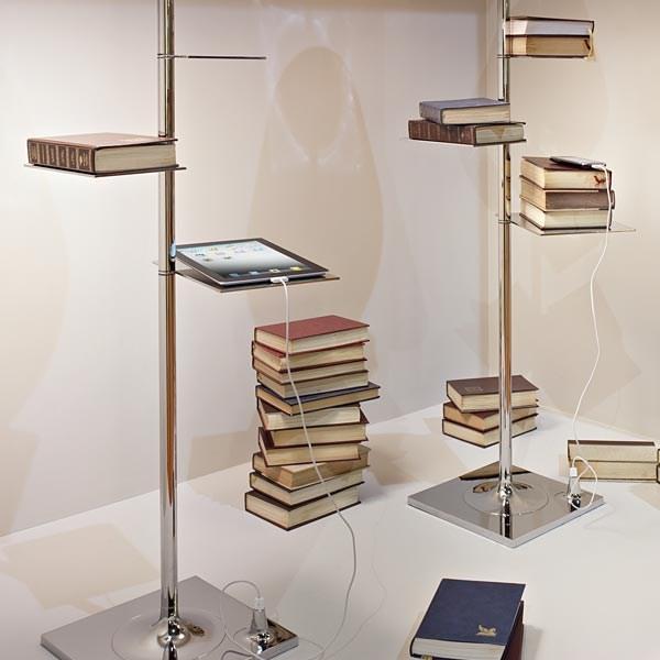 BIBLIOTHEQUE NATIONALE LED Zamak floor lamp
