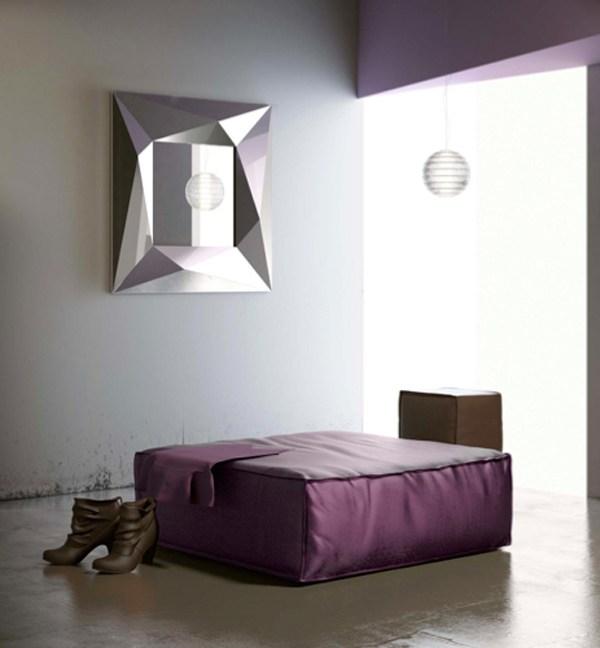 DIAMOND Wall-mounted framed mirror