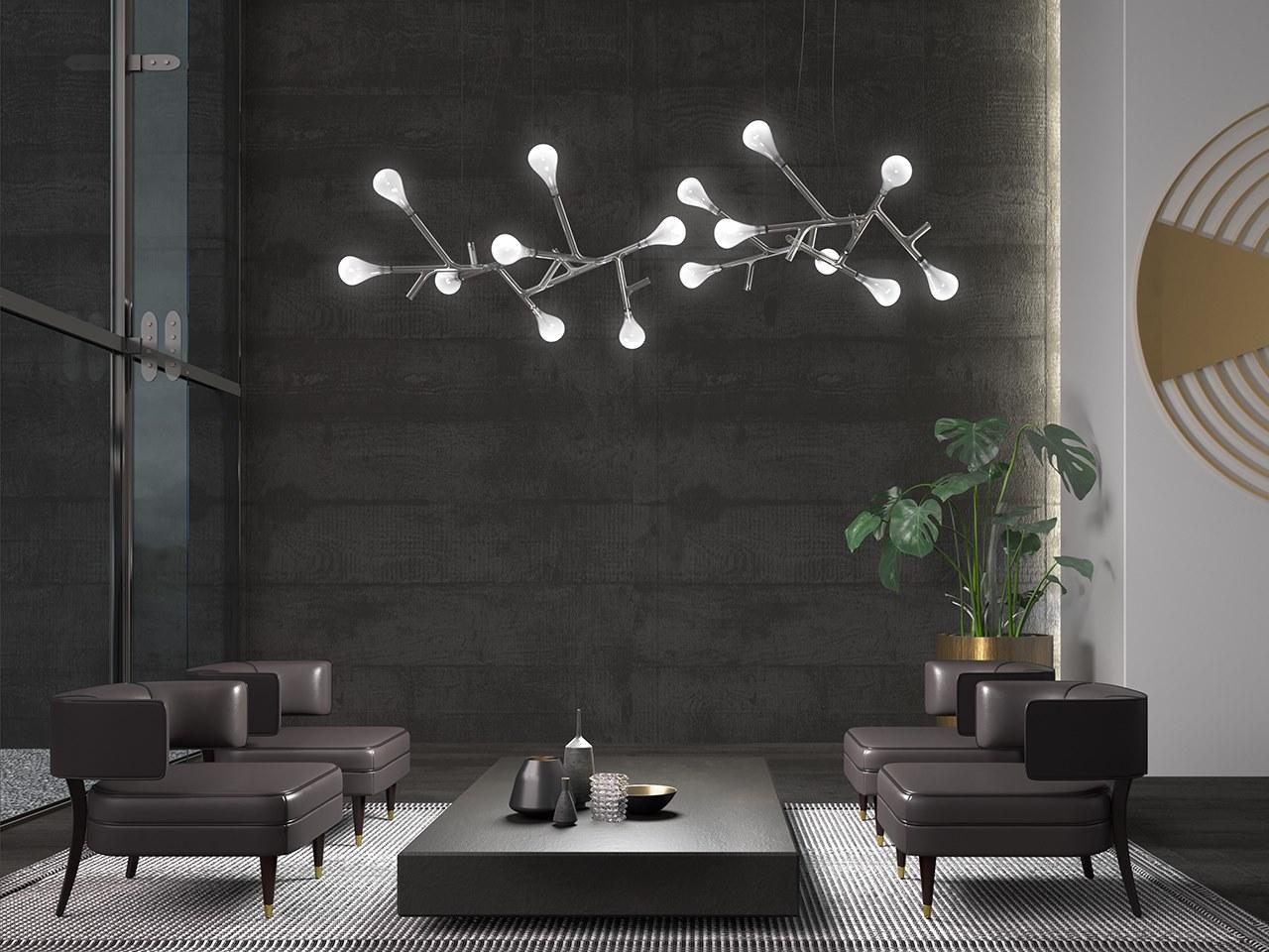 RAMI LED blown glass pendant lamp