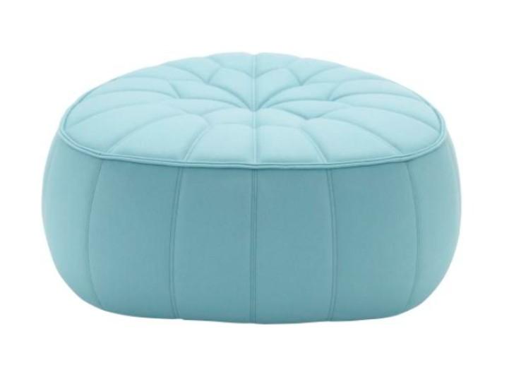OTTOMAN Upholstered fabric pouf