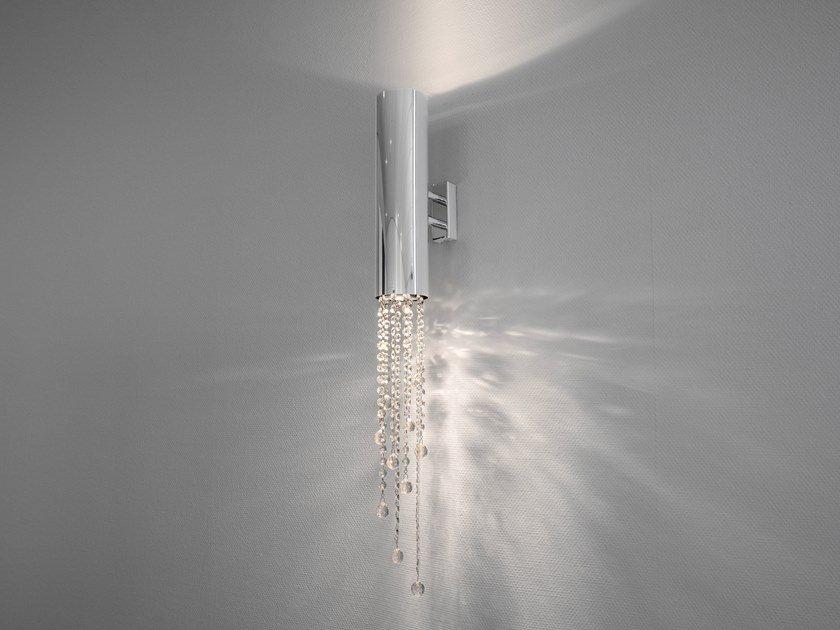 SEXY CRYSTALS W1+1 Contemporary style direct-indirect light metal wall lamp with crystals with Swarovski® crystals