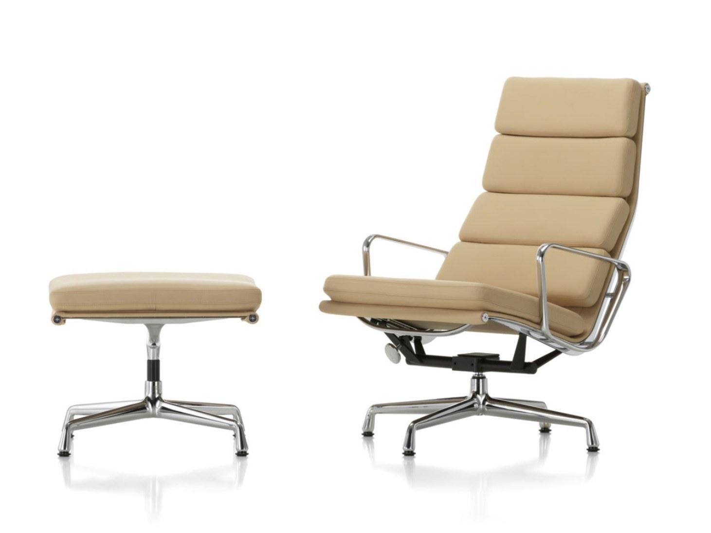 SOFT PAD EA 222 Swivel recliner high-back leather chair
