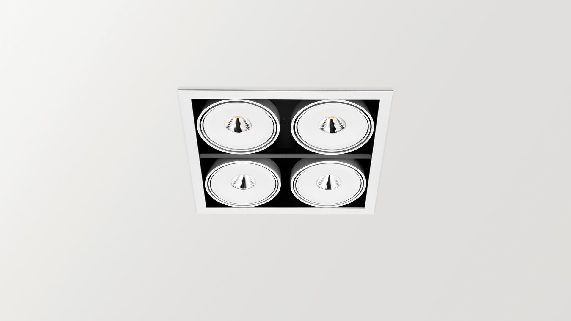 ORBITAL 4 LARK-111 LED recessed aluminium spotlight