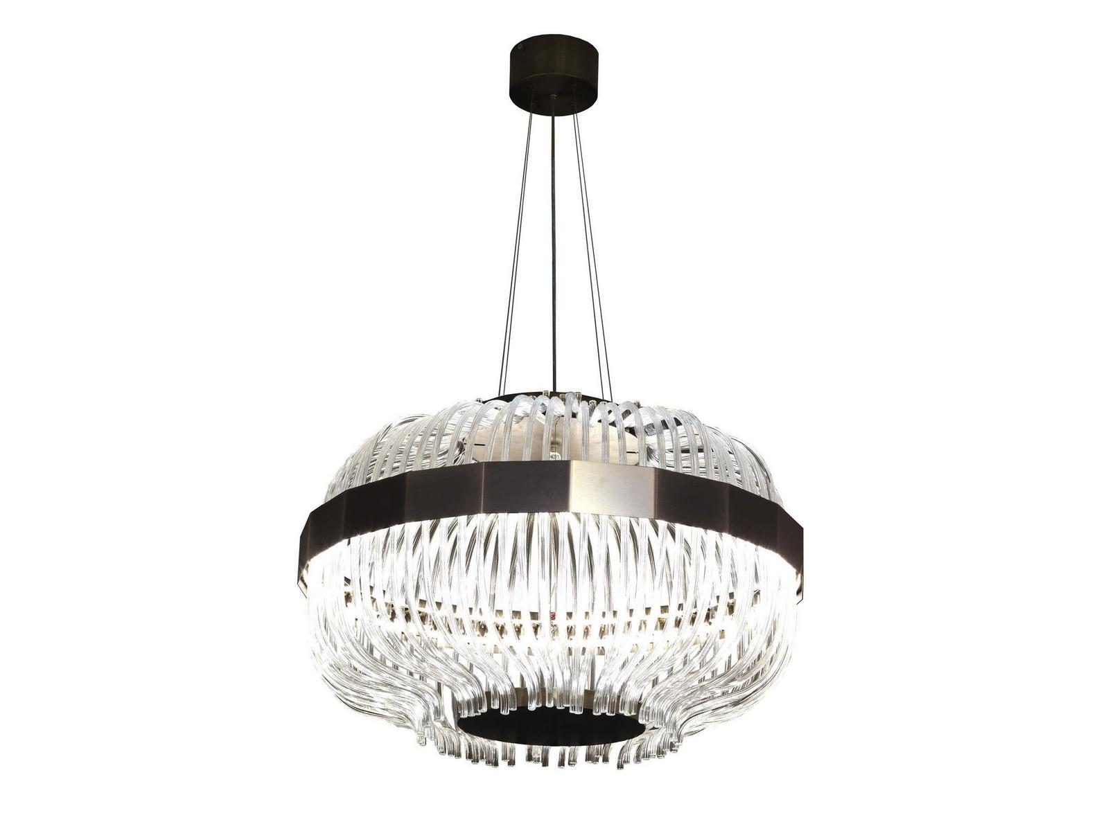 WICKER Glass pendant lamp