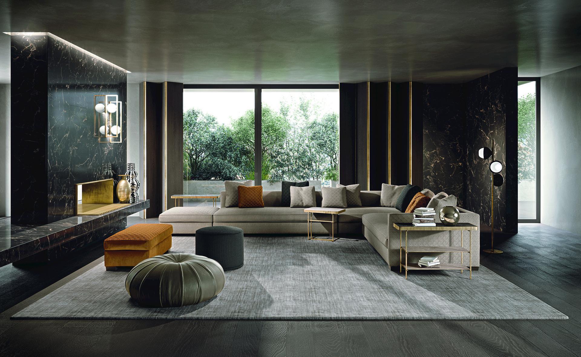 TIBERIO Upholstered fabric day bed