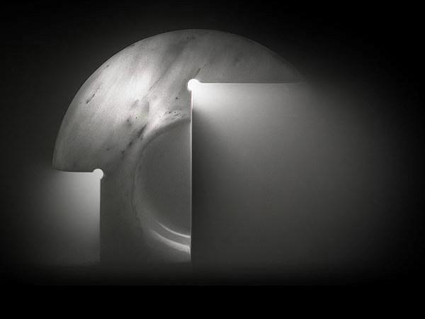 BIAGIO LED Carrara marble table lamp