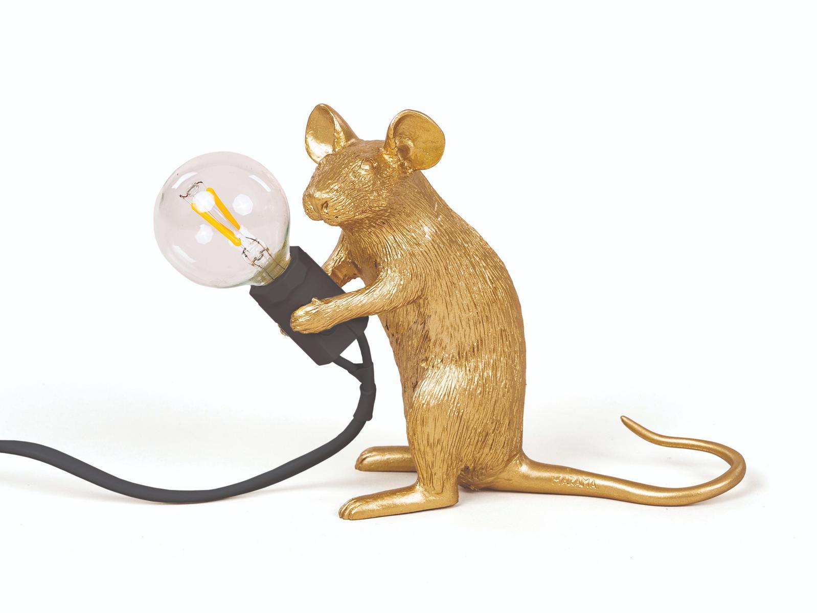 MOUSE LAMP GOLD - MAC LED resin table lamp
