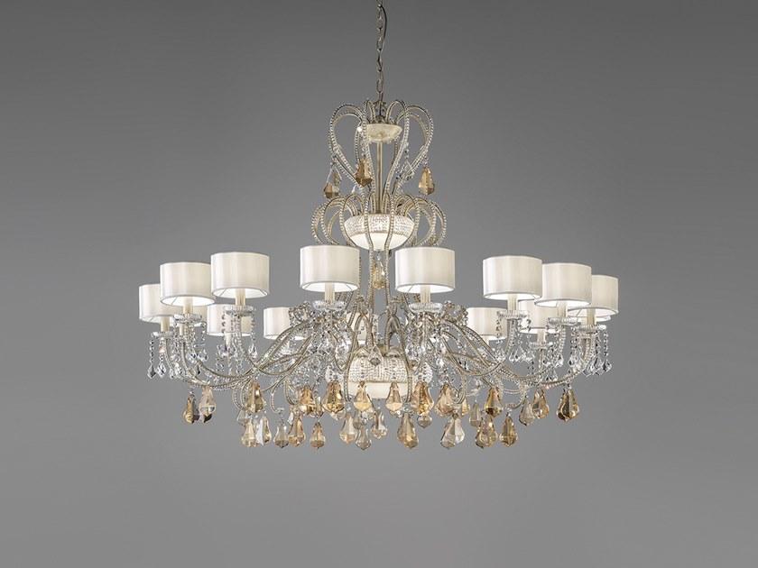 GALÀ 16+4+3 Metal chandelier with crystals