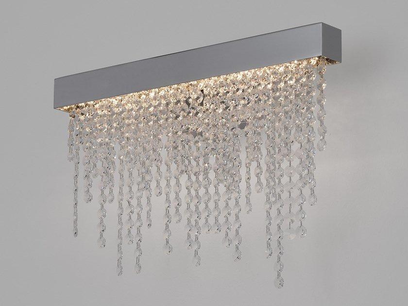 FROZEN EYES W1 L CXL Direct light metal wall lamp with Swarovski® crystals