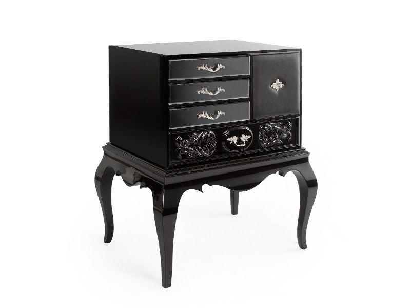 BROOKLYN Mahogany bedside table with drawers