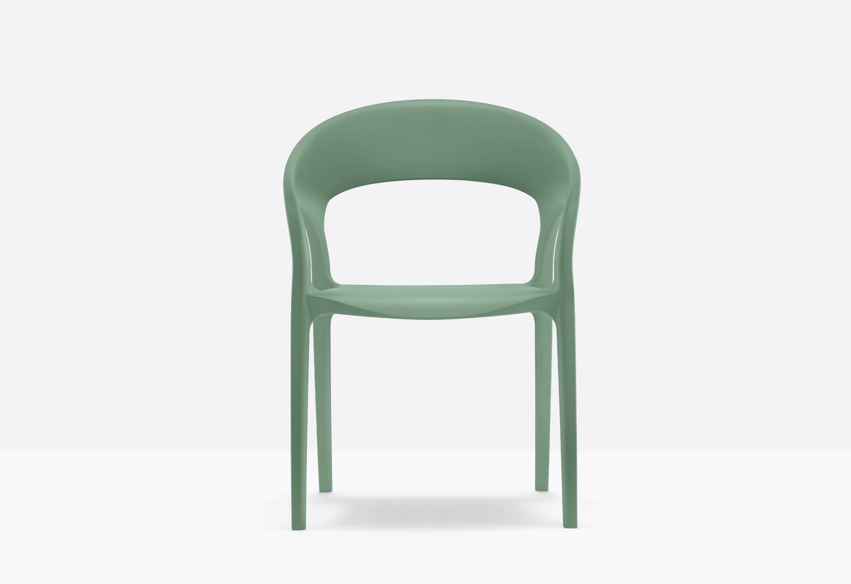 GOSSIP 621 Polypropylene chair with armrests