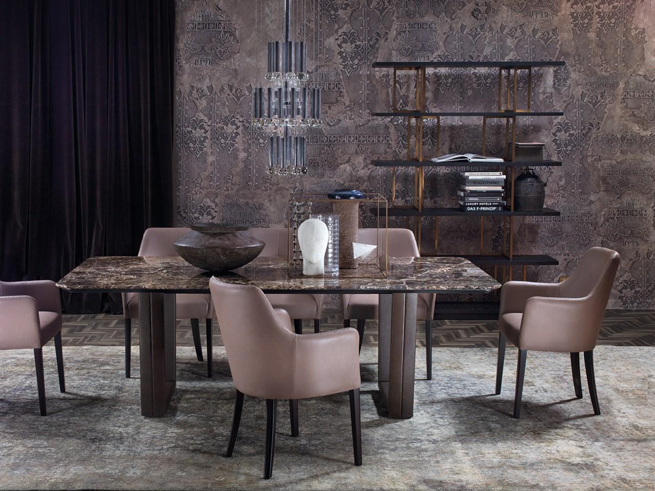 B130 Rectangular marble table
