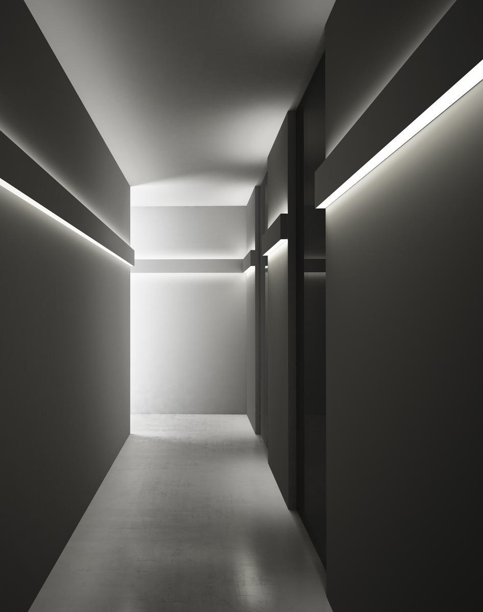 GIANO LED direct-indirect light extruded aluminium wall lamp