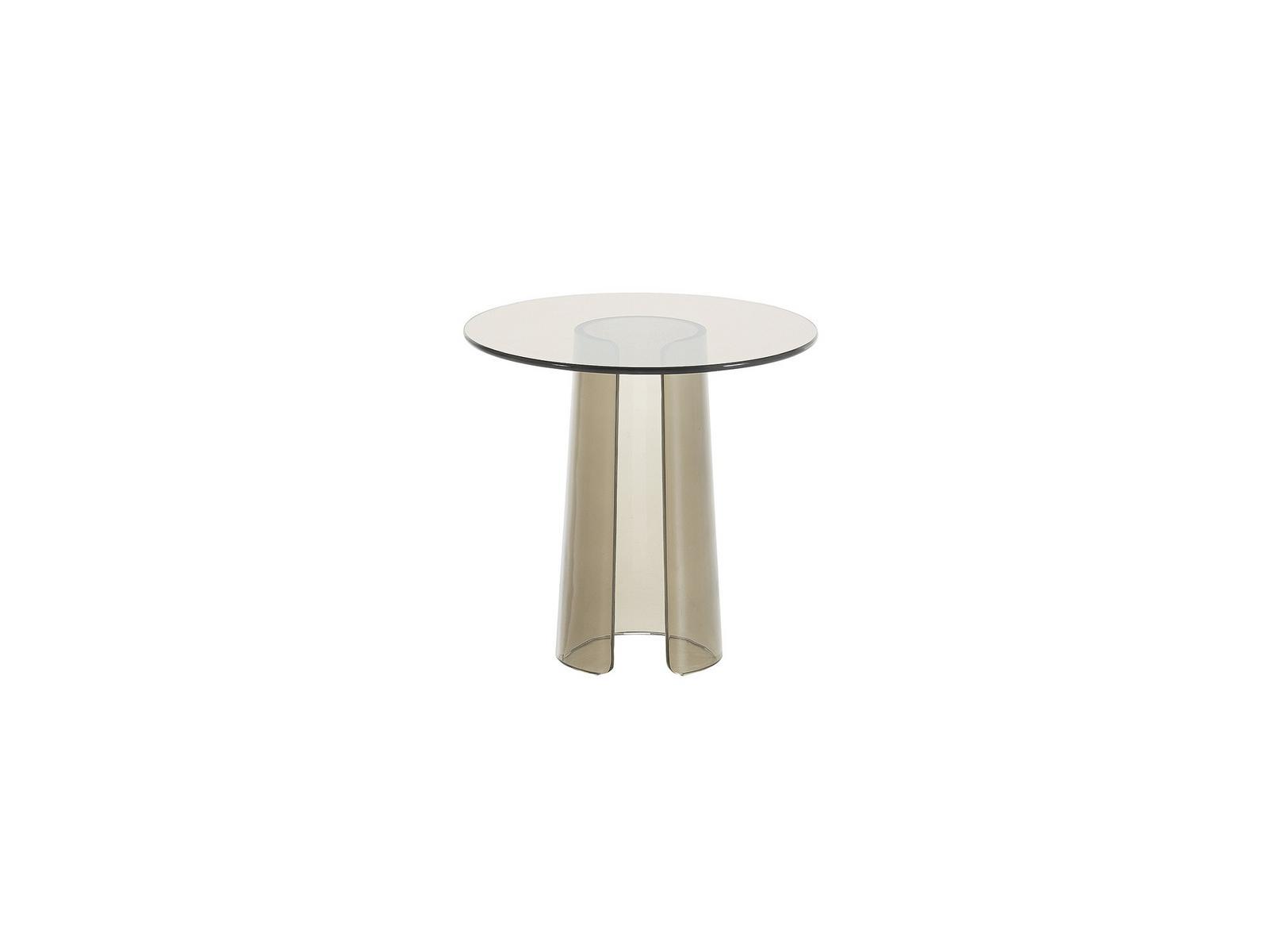 ORBIT Round glass coffee table