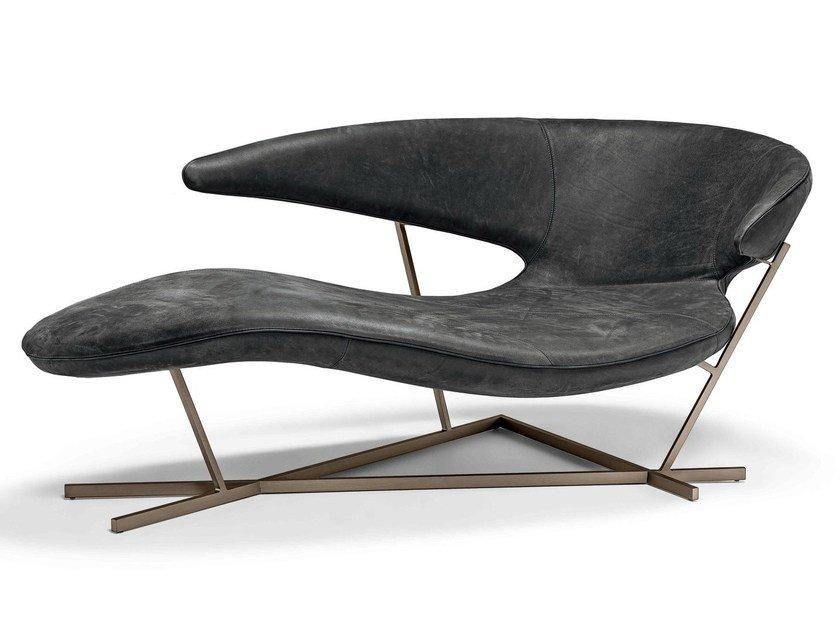 MANTA Leather Chaise longue