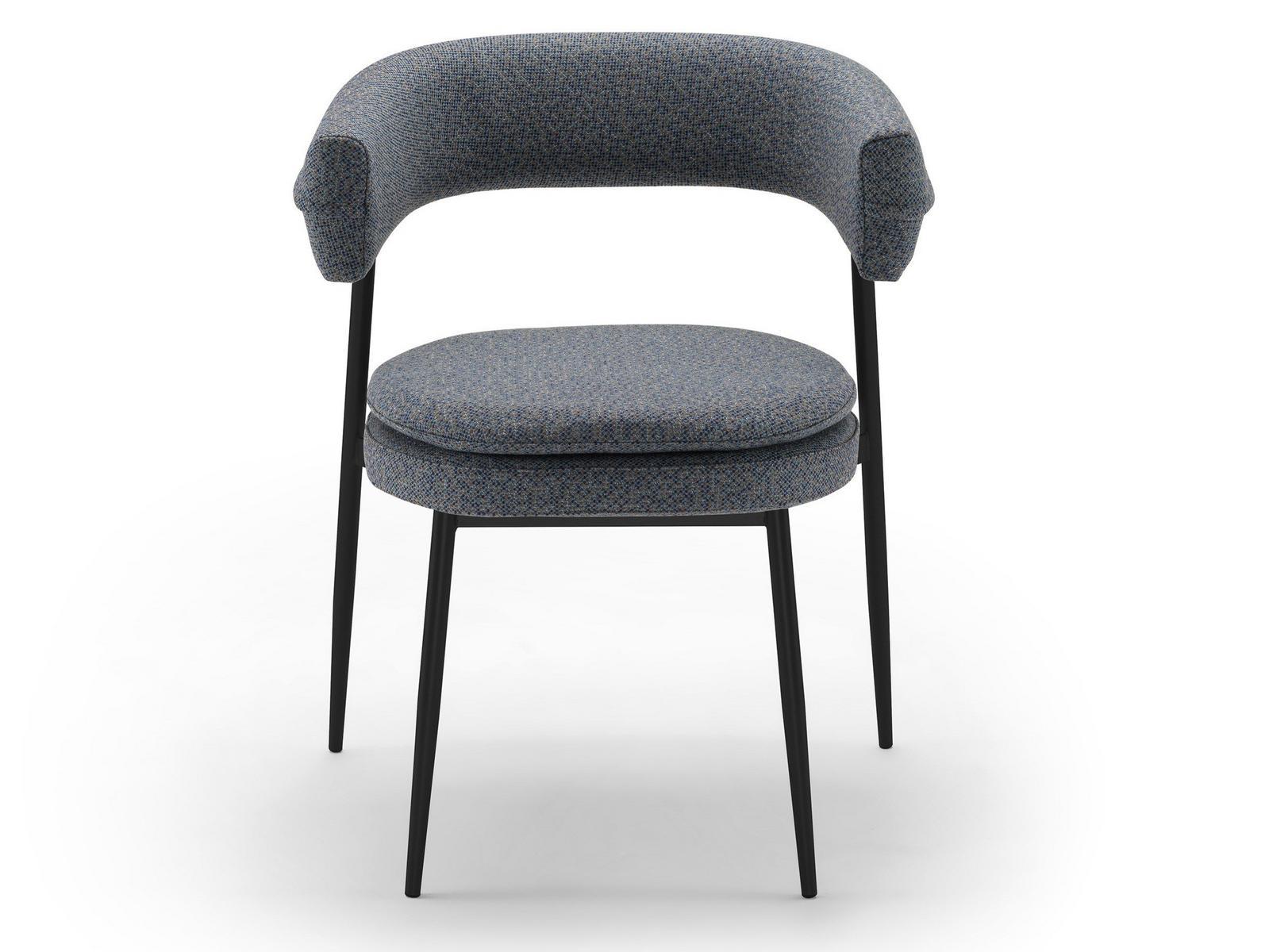 NENA Upholstered fabric chair with armrests