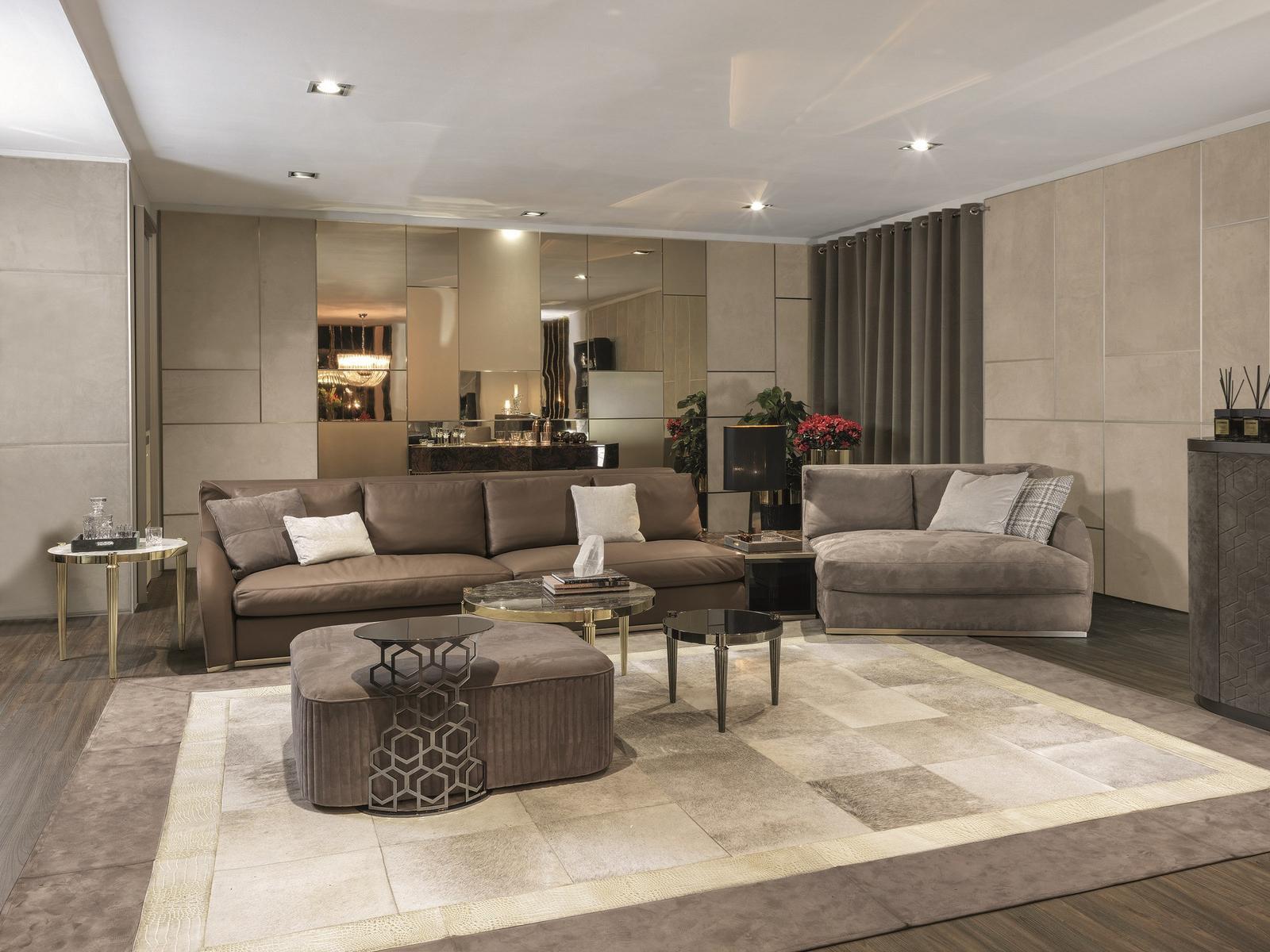 REY Corner leather sofa