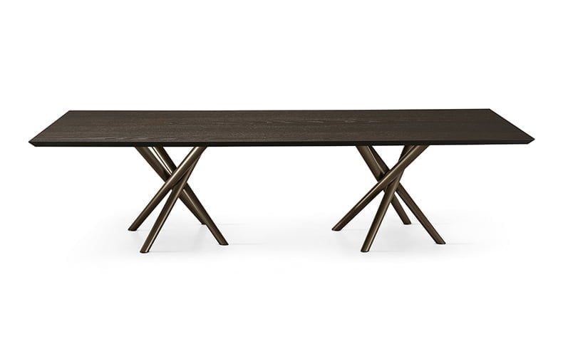 BALY WOOD Rectangular veneer table in a modern style