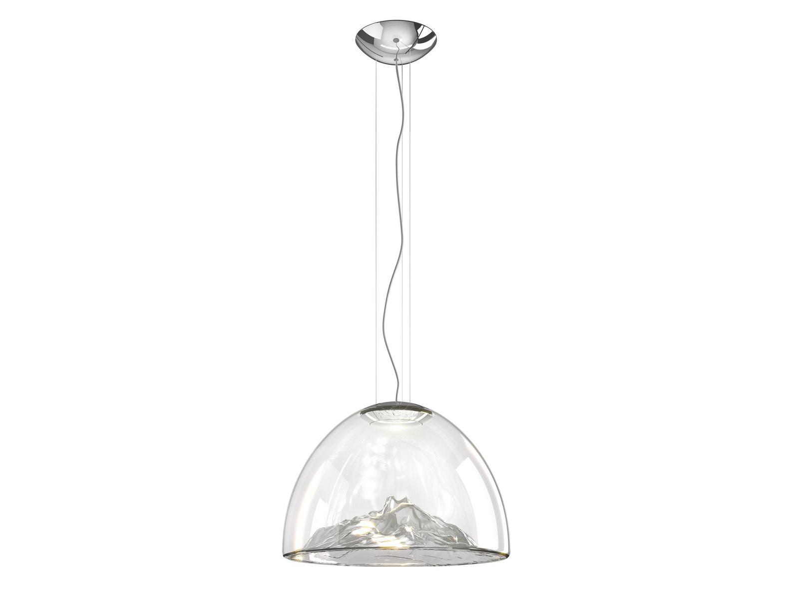 MOUNTAIN VIEW LED blown glass pendant lamp
