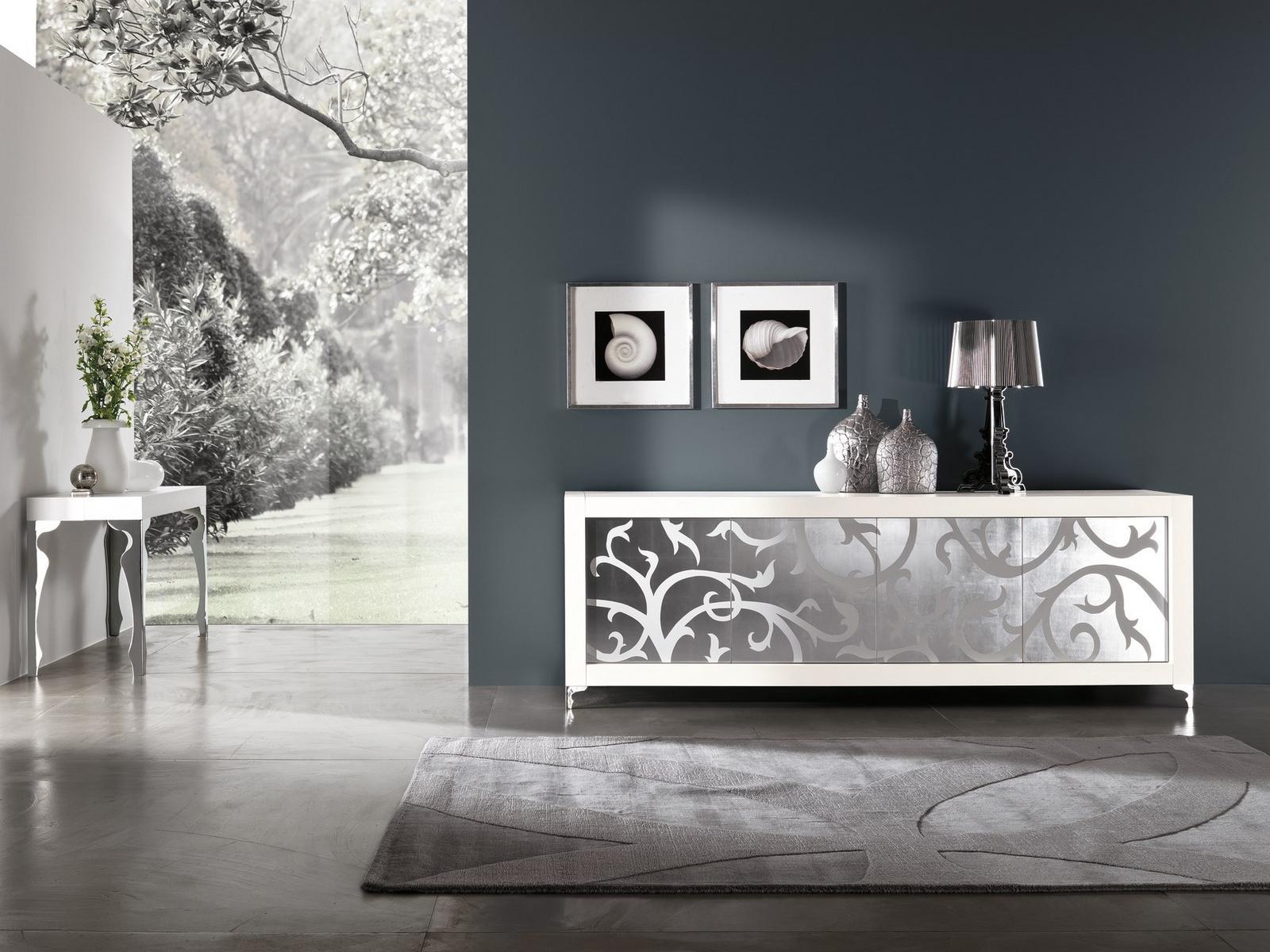 PICASSO - INTARSIO Wooden sideboard with doors