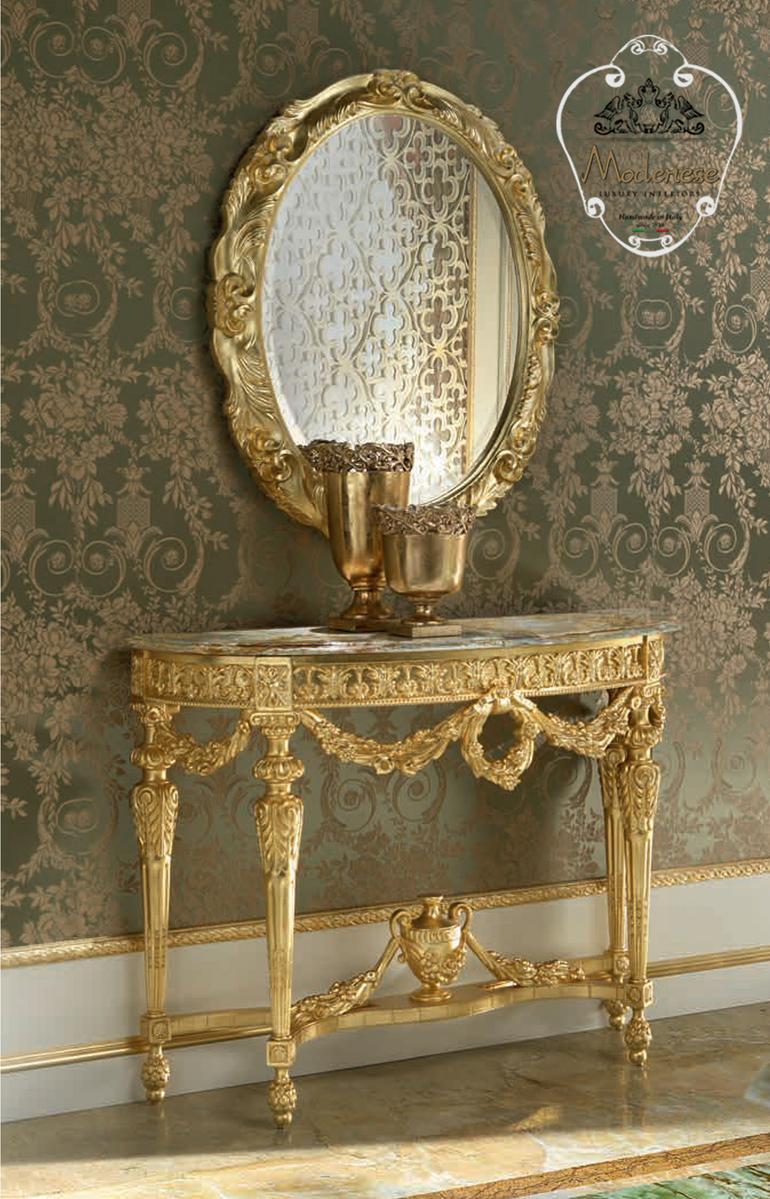 14605 Demilune console table