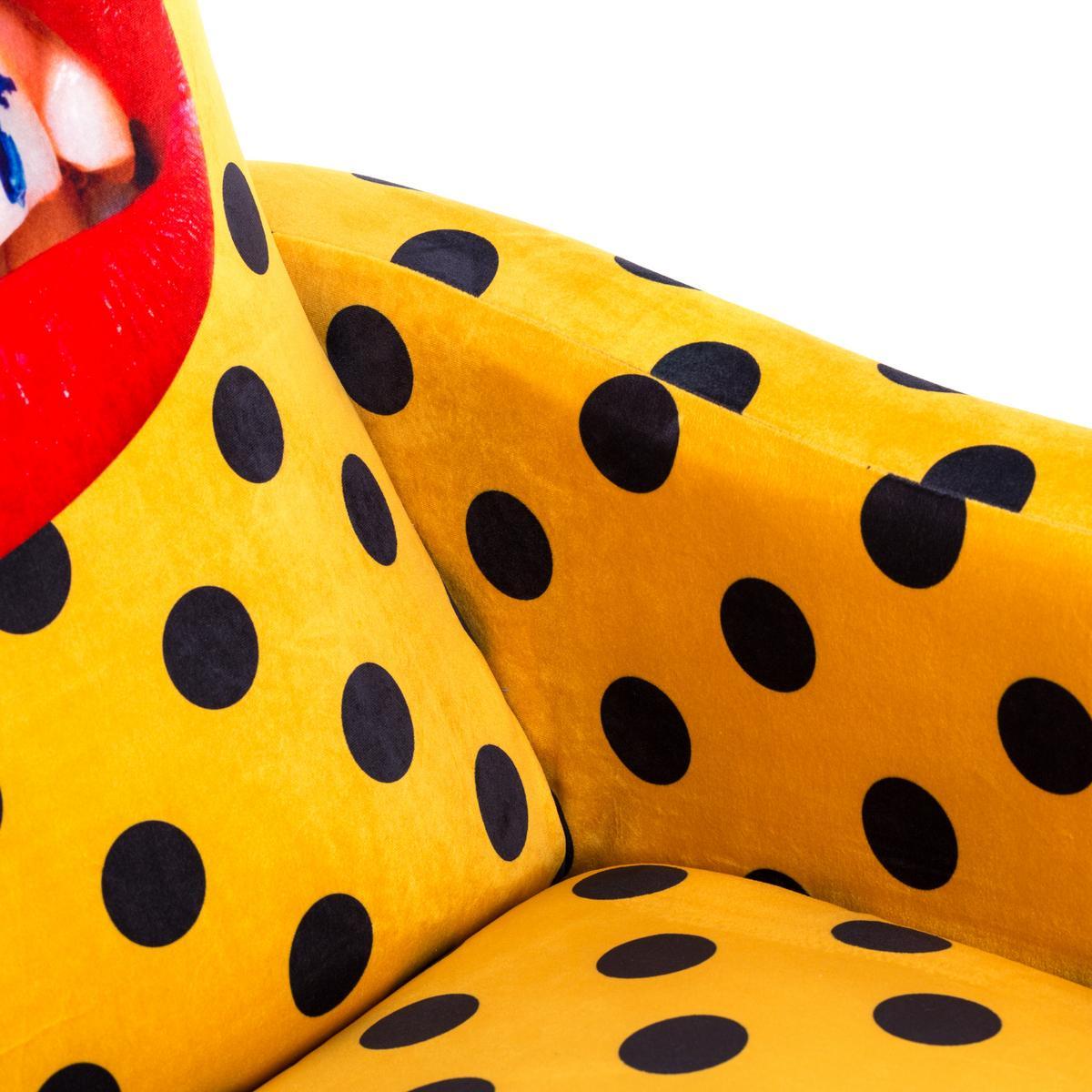 SHIT Fabric armchair with armrests