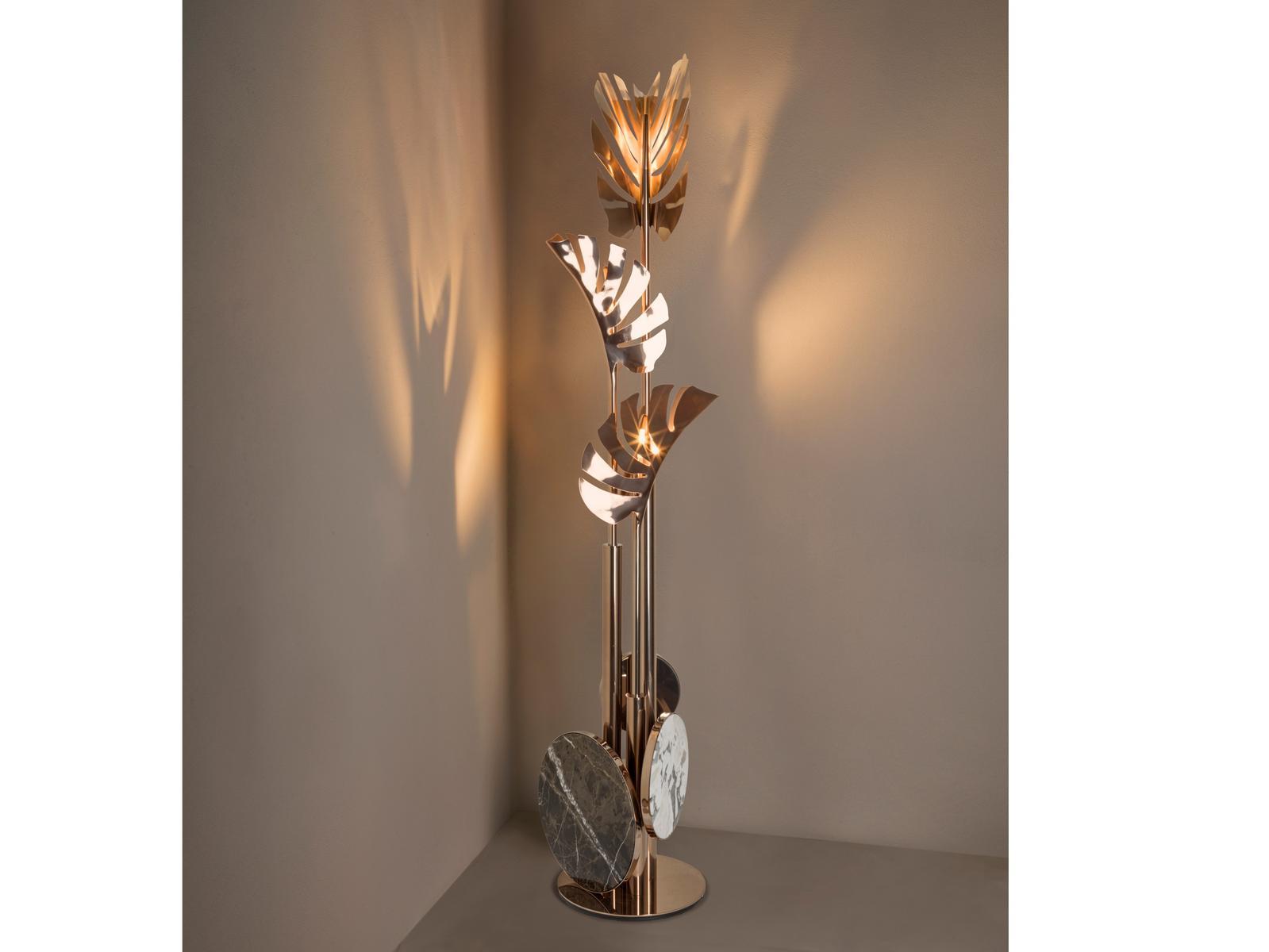 CALLIA LED indirect light stainless steel floor lamp