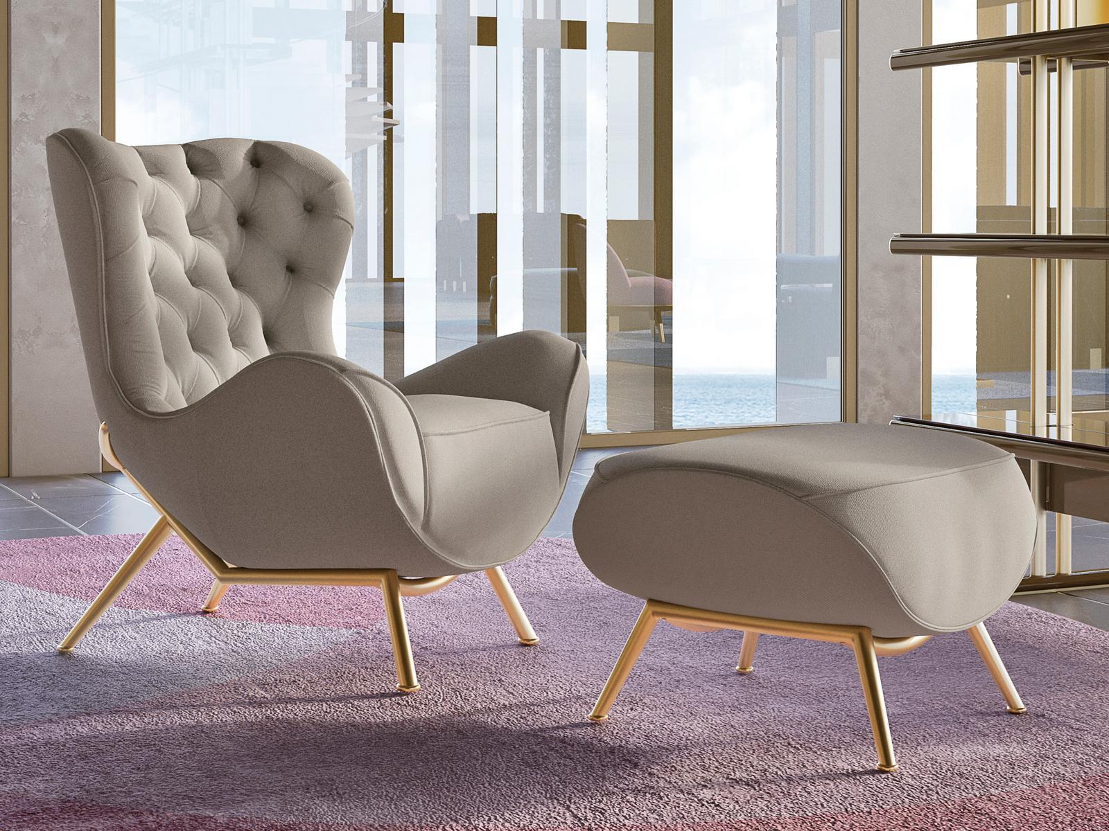 MARION Upholstered pouf