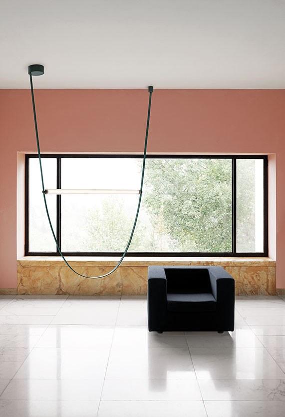 WIRELINE LED rubber and glass pendant lamp