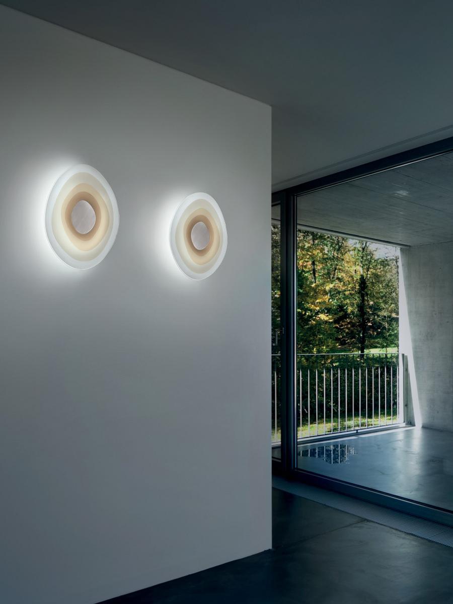BETA P-PL SMALL Glass and steel wall lamp / ceiling lamp